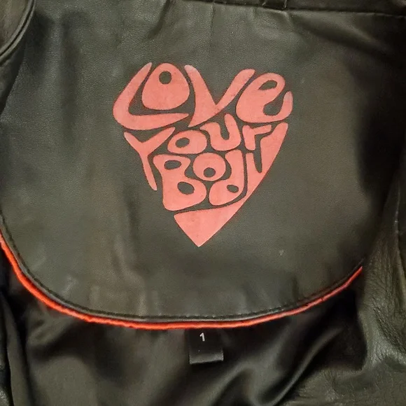 SLINK Jeans Plus LAMB LEATHER Crop Moto Jacket Women's Size XL , 1X - Picture 9 of 14